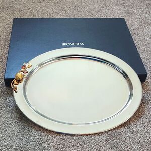 Oneida Made In U.S.A. Mixed Metal 18/8‎ Stainless Serving Tray In Original Box